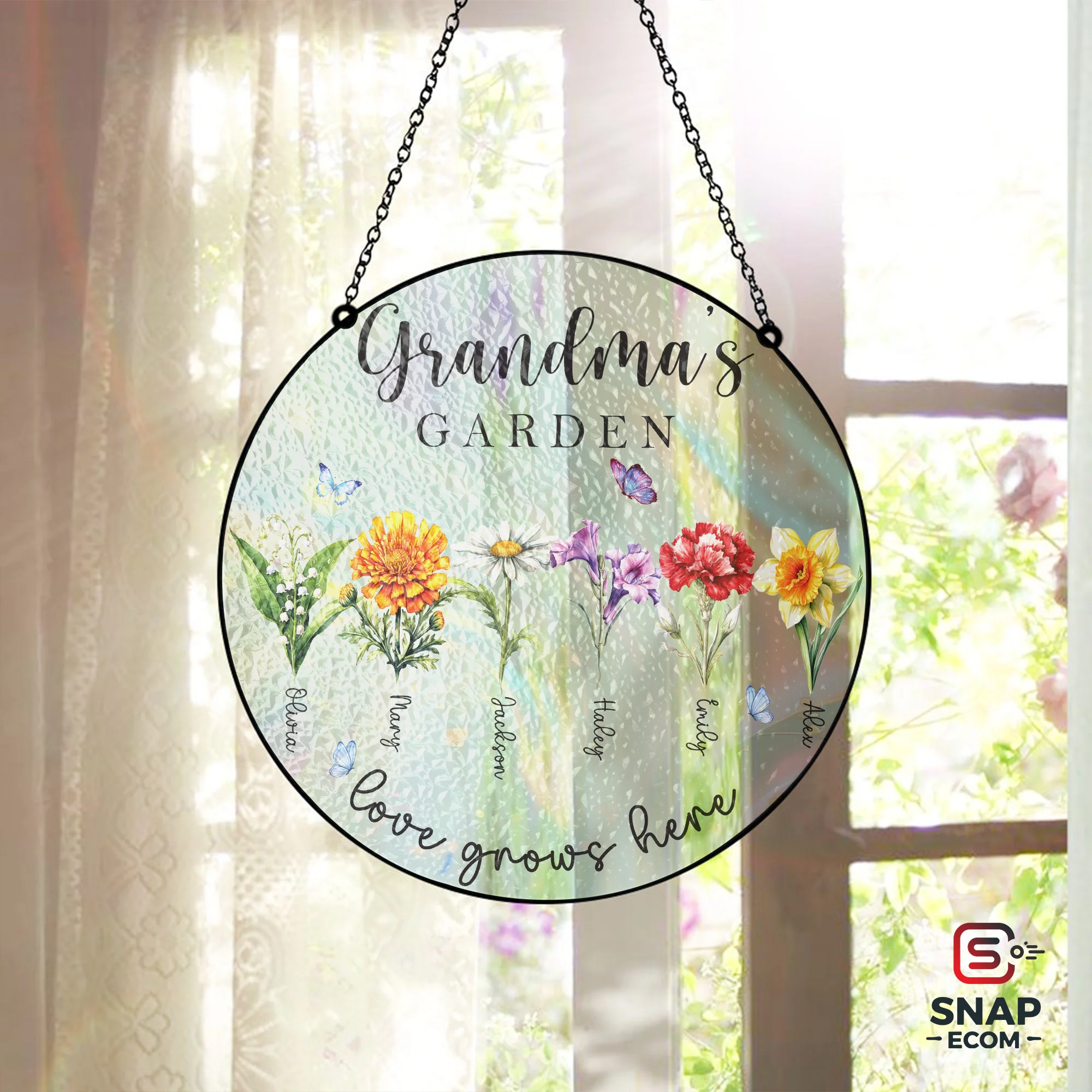 Personalized Stained Glass Suncatcher - 12