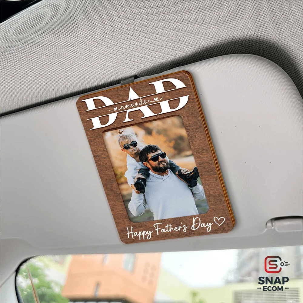 Wood Car Visor Clip - 3 Layer - 15