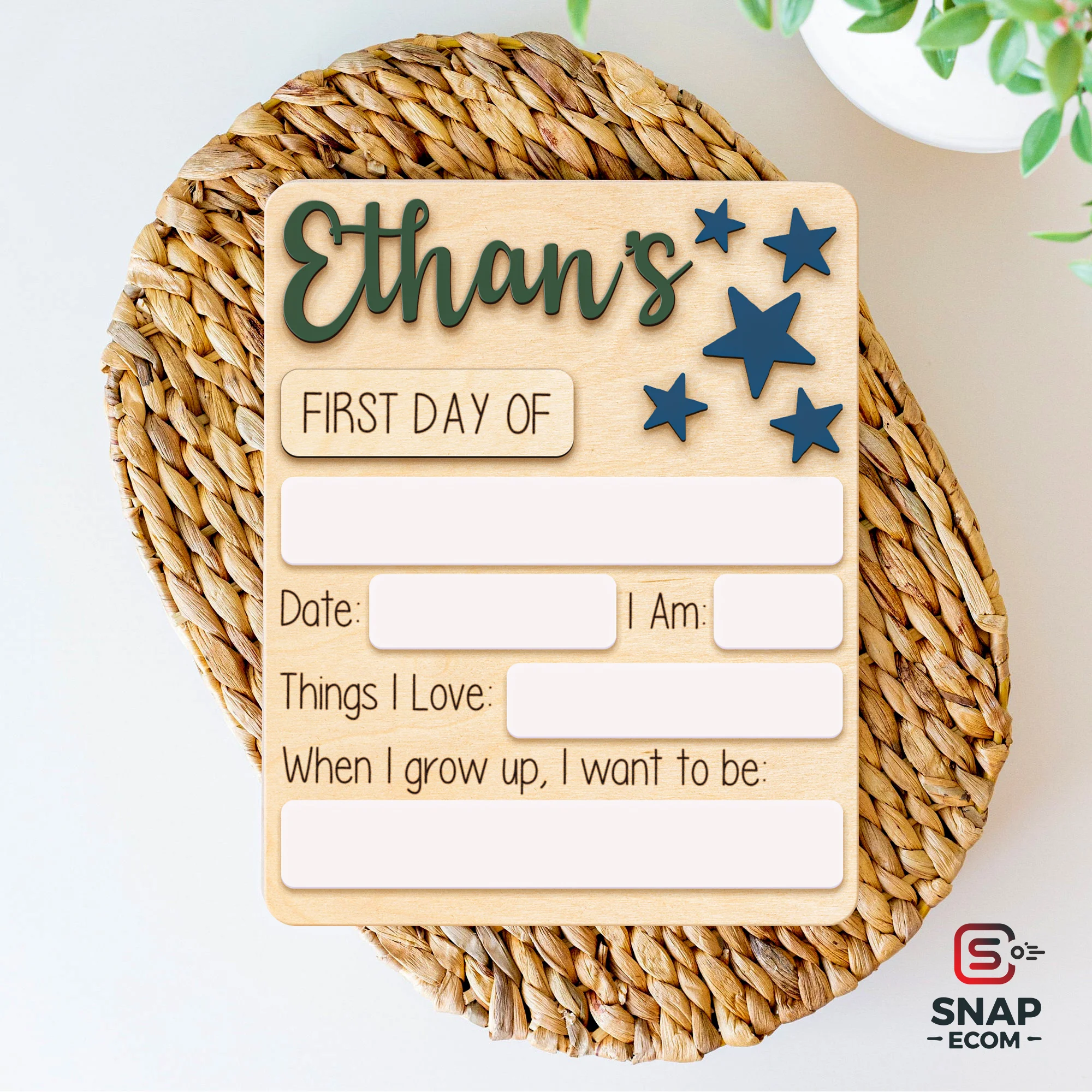 Persionalized First/ Last Day of School Sign Mix Wood and Acrylic - 2 layers - 17