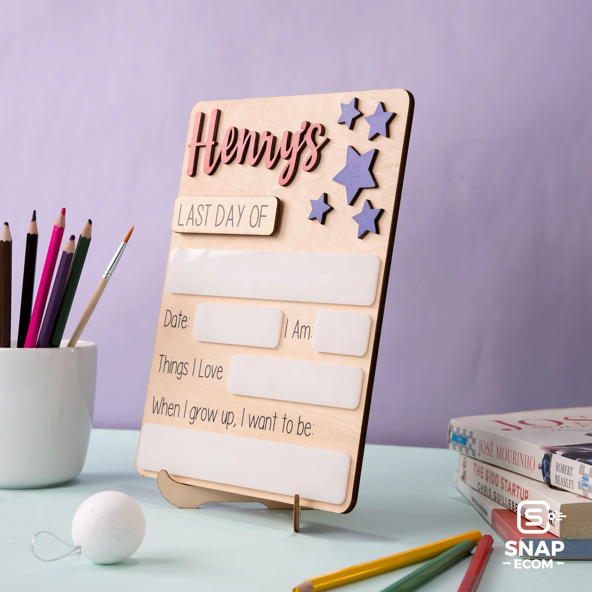 Persionalized First/ Last Day of School Sign Mix Wood and Acrylic - 2 layers - 20