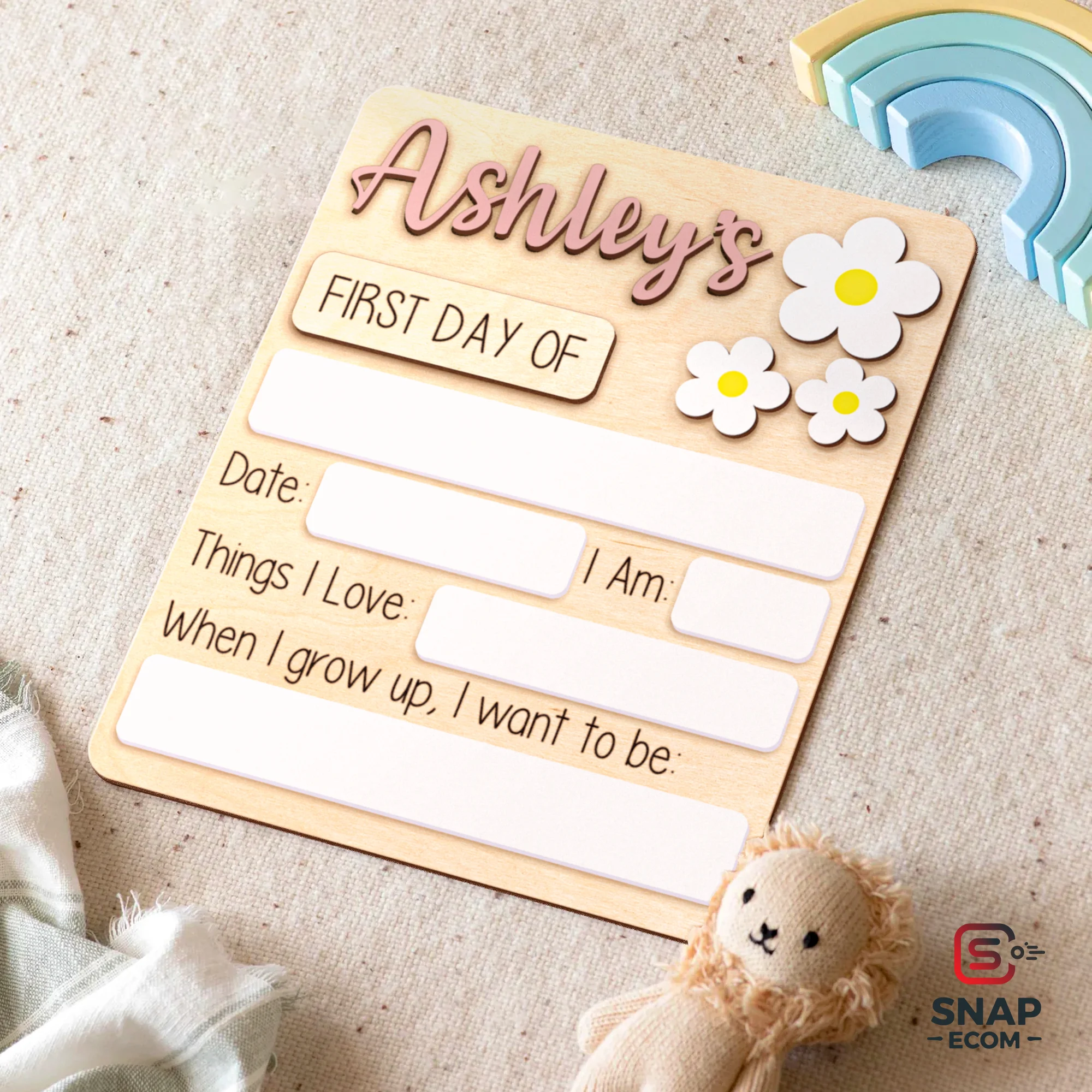 Persionalized First/ Last Day of School Sign Mix Wood and Acrylic - 2 layers - 21