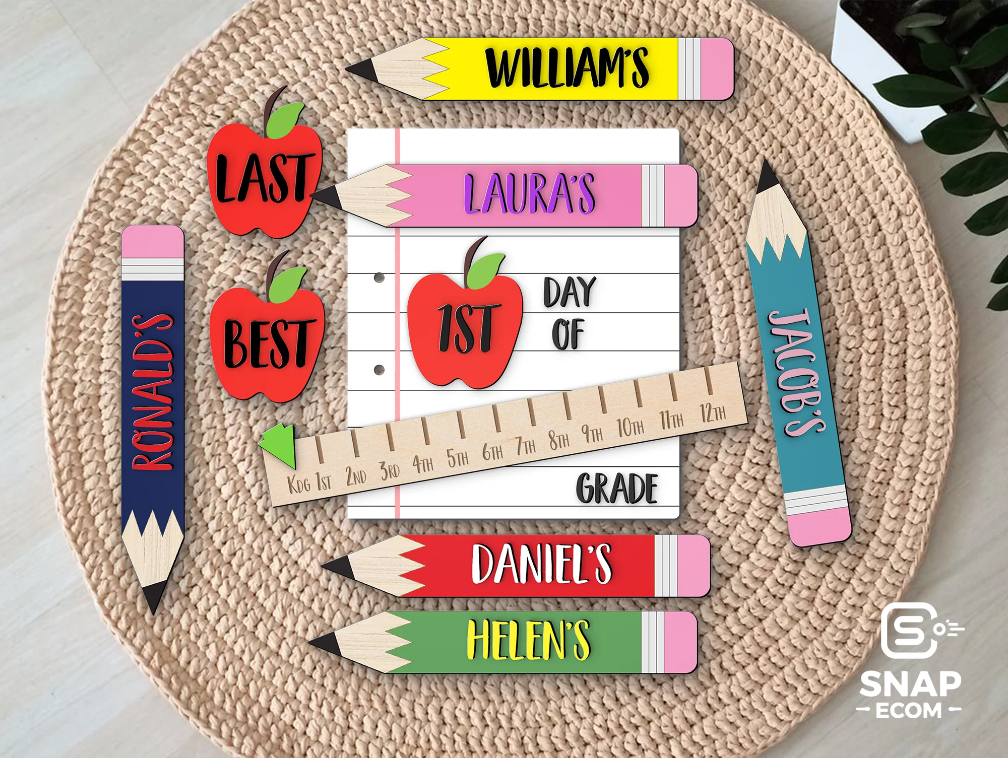Personalized Adorable First Day of School Sign - 2