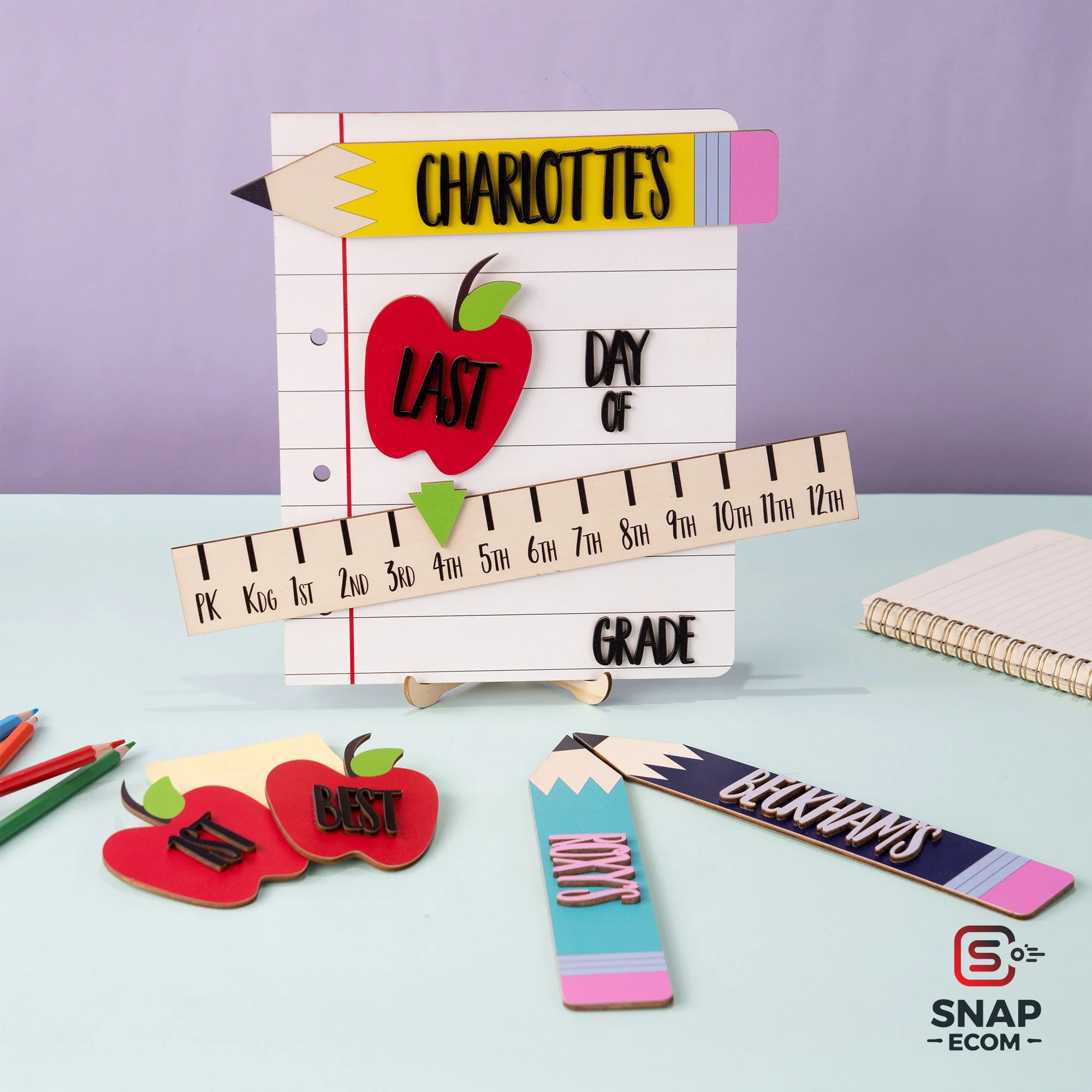 Personalized Adorable First Day of School Sign - 8