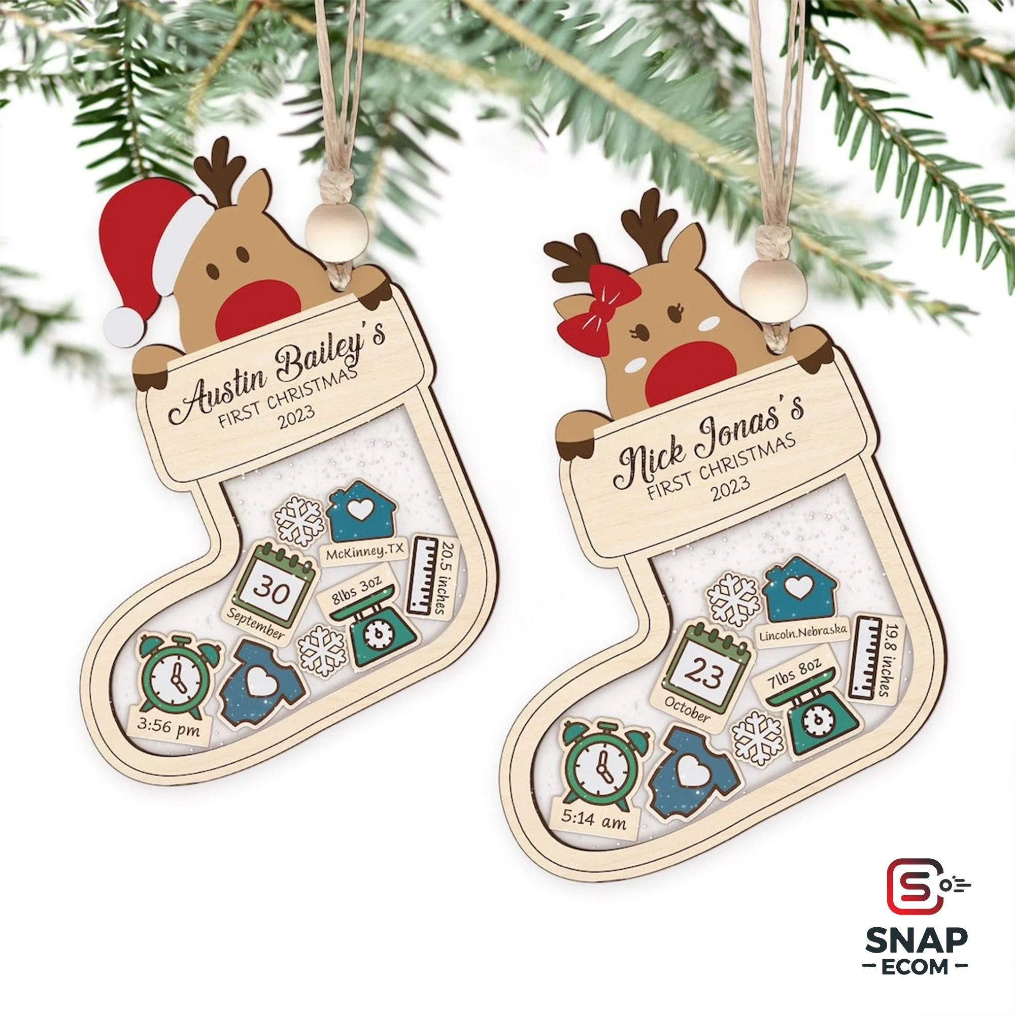 Personalized Teacher Gift Mix Wood and Acryic Ornament - 3 layers - 12