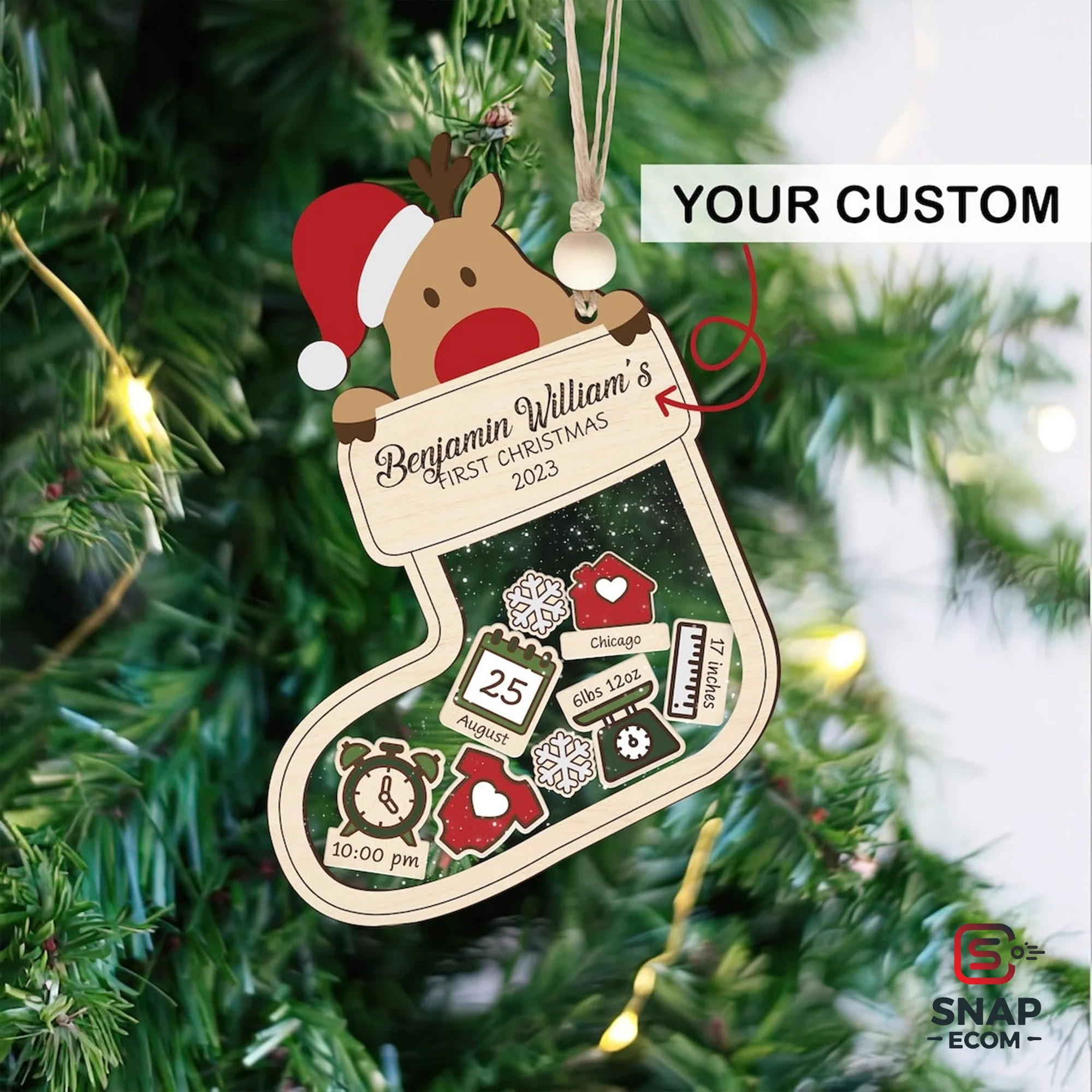 Personalized Teacher Gift Mix Wood and Acryic Ornament - 3 layers - 14