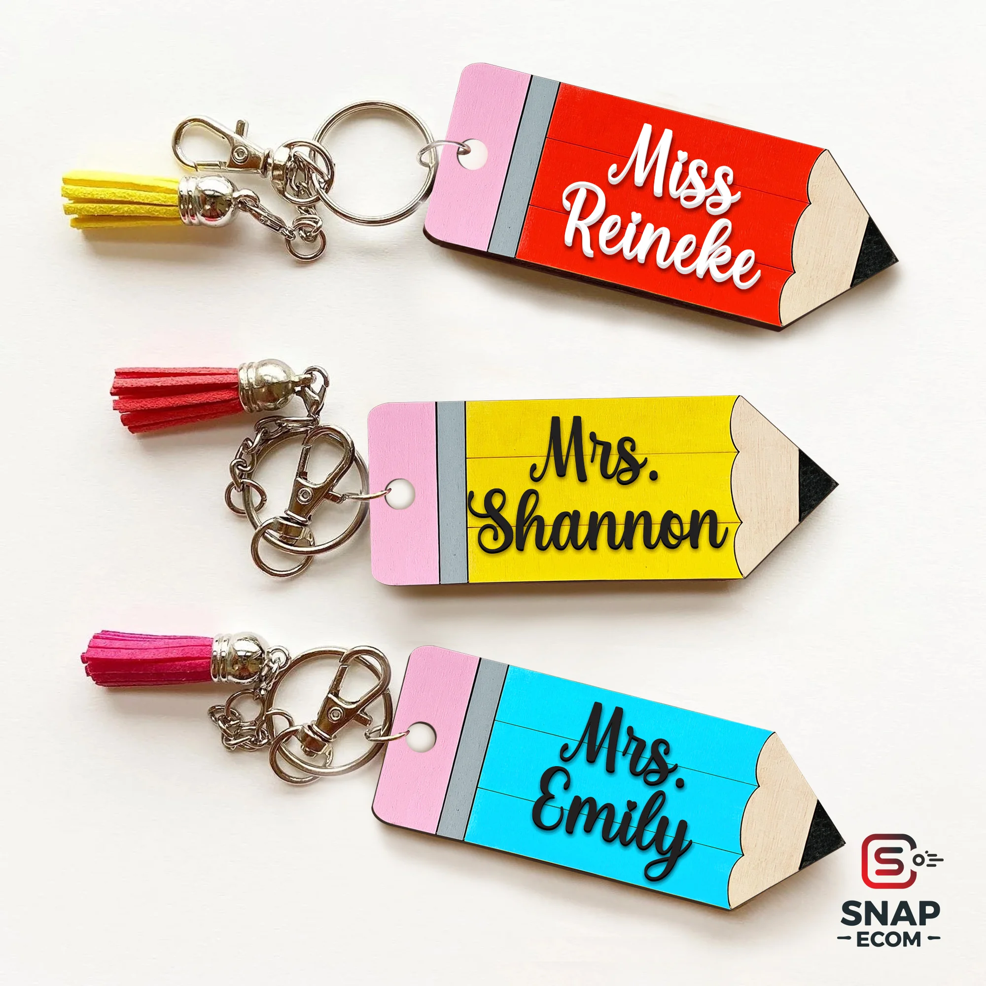 Personalized Wood Keychain - 2 layers - 3