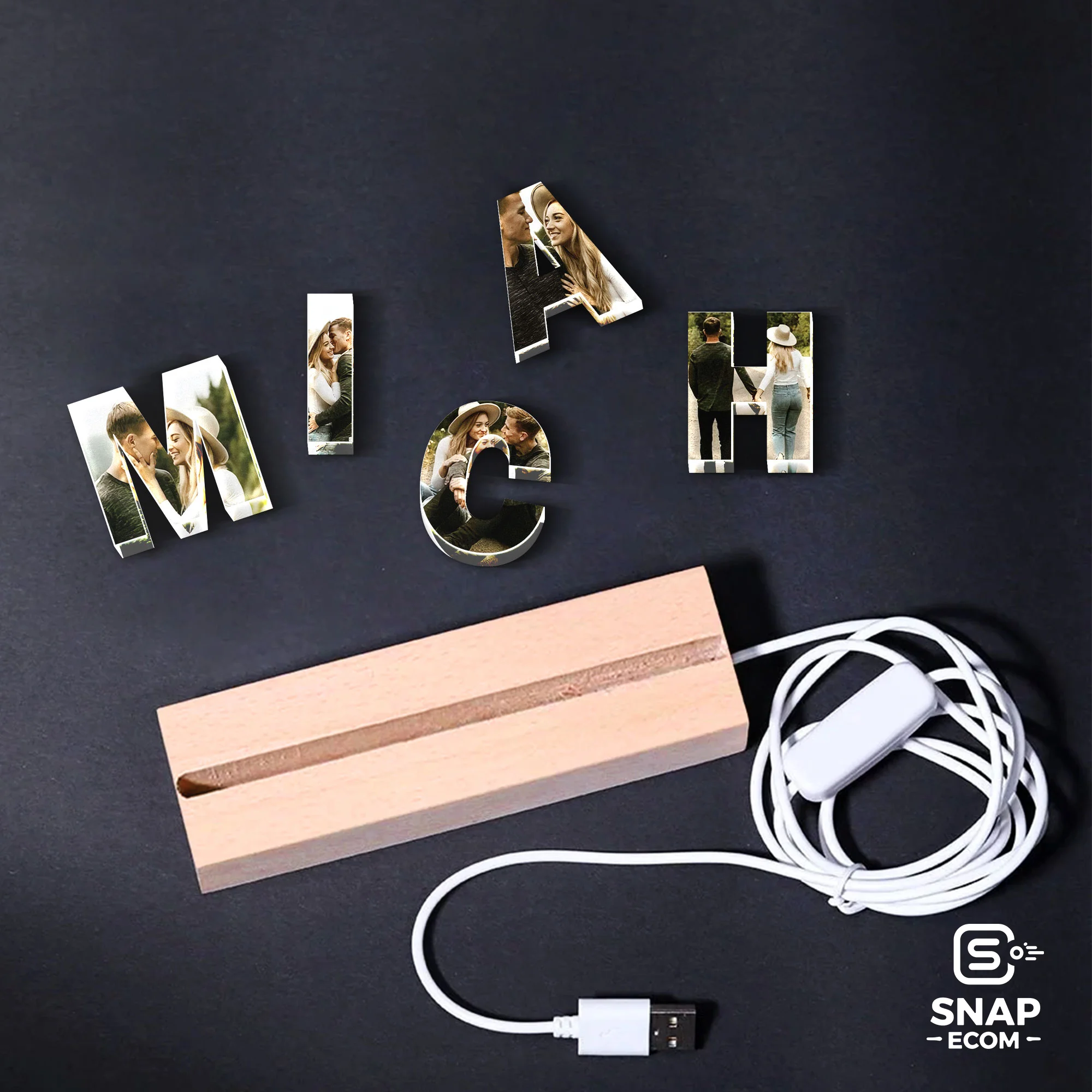 Personalized Desk Name Plate Night Light - 2