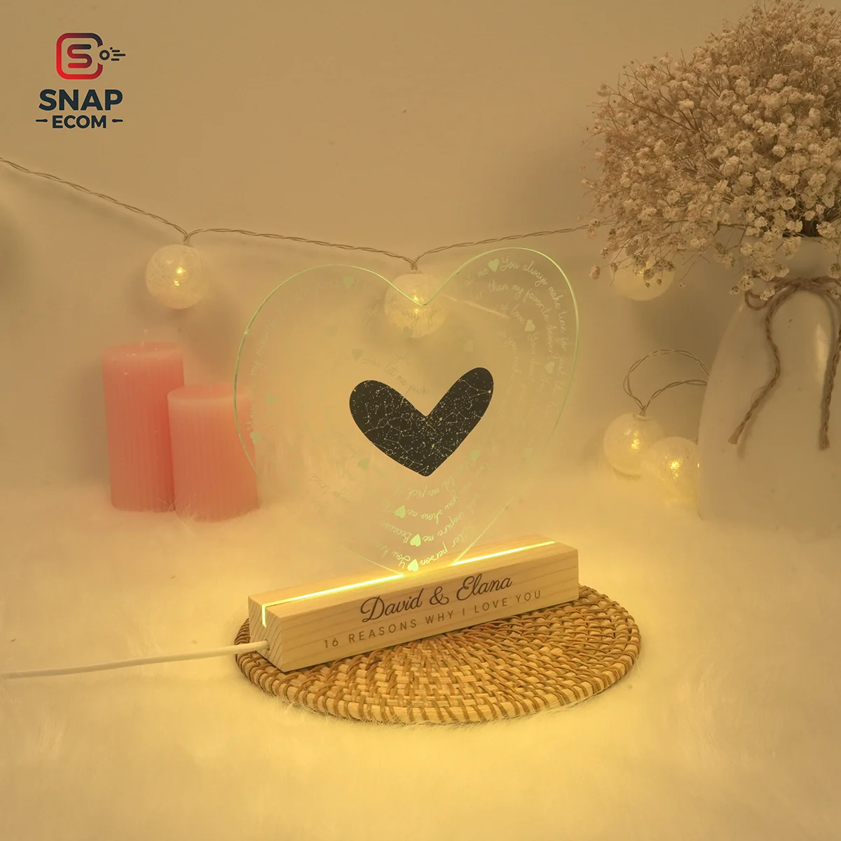 Custom Acrylic Night Light – Rectangle Base - 4