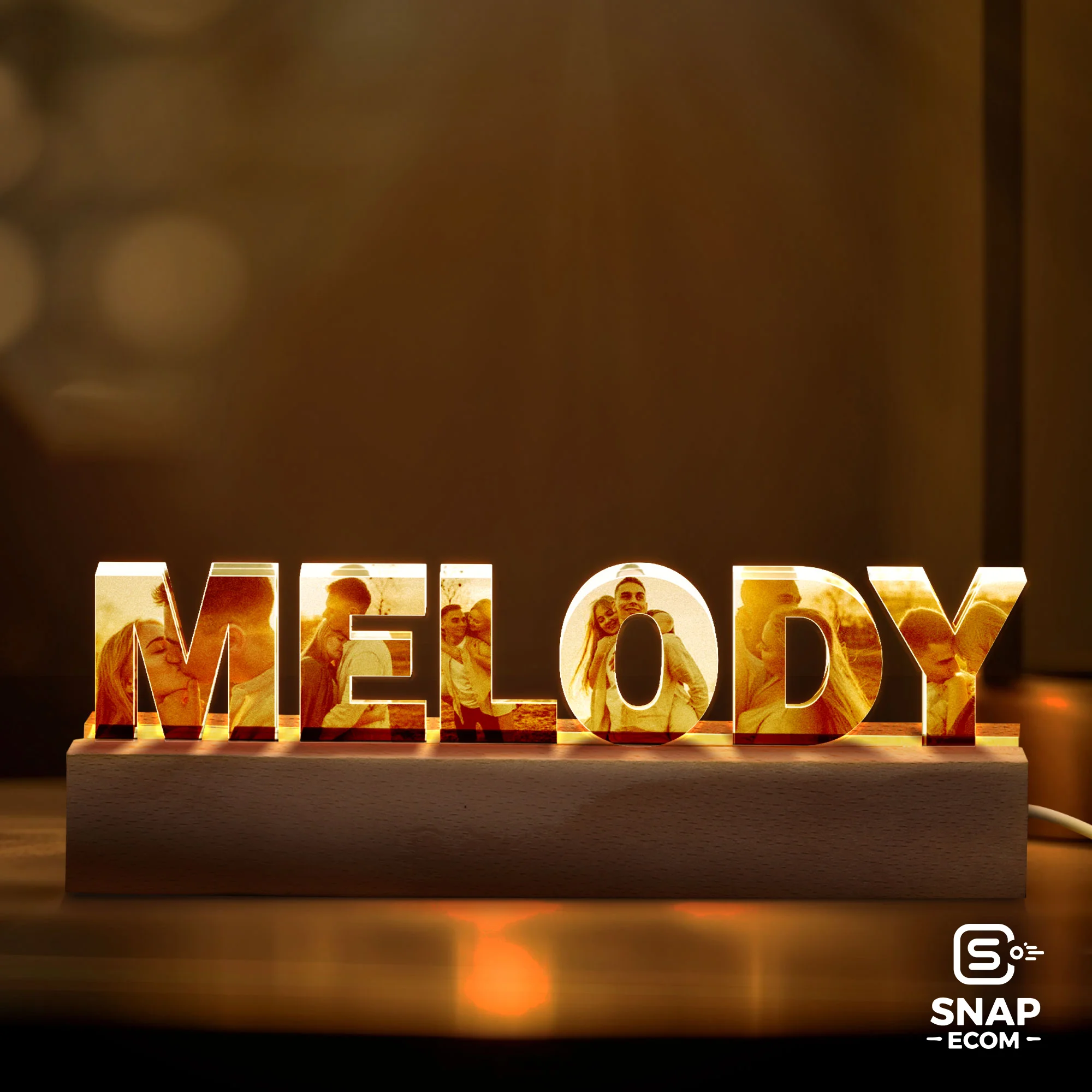 Personalized Desk Name Plate Night Light - 4