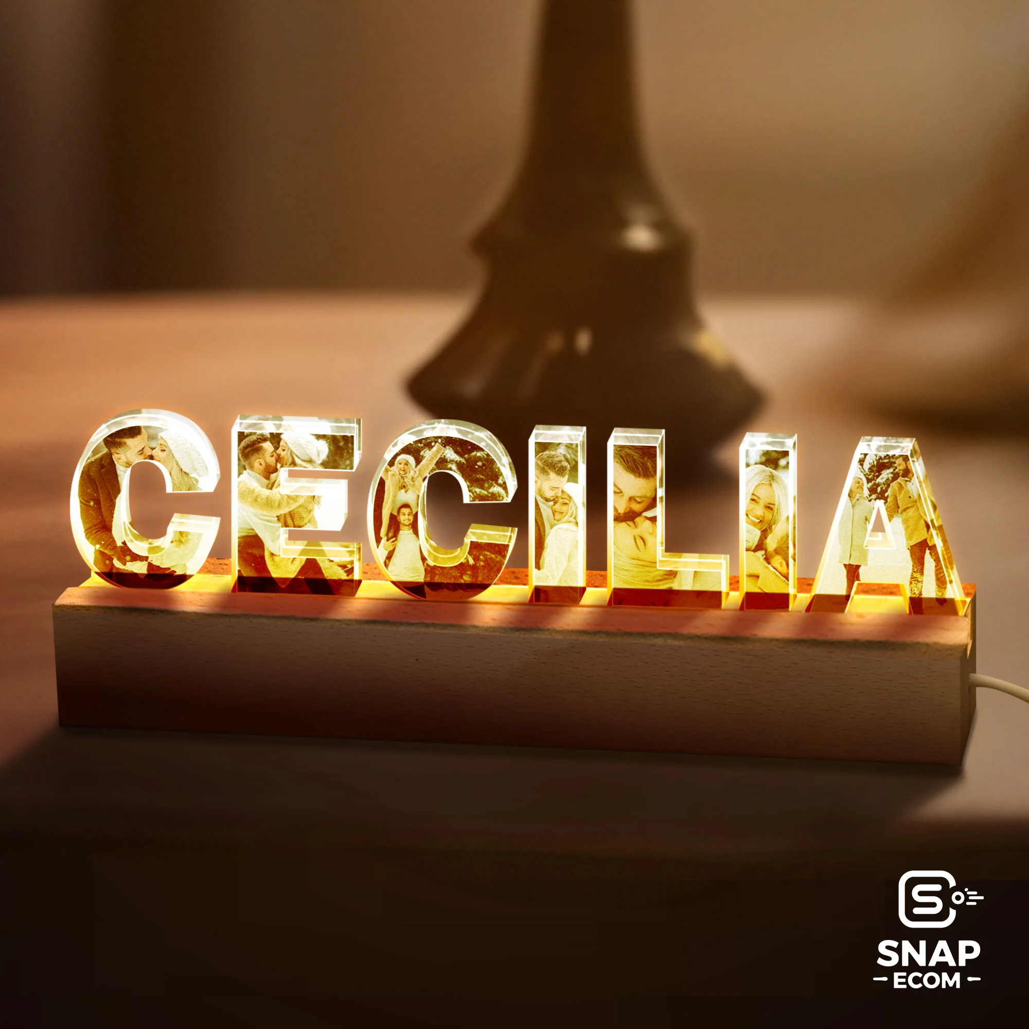 Personalized Desk Name Plate Night Light - 5