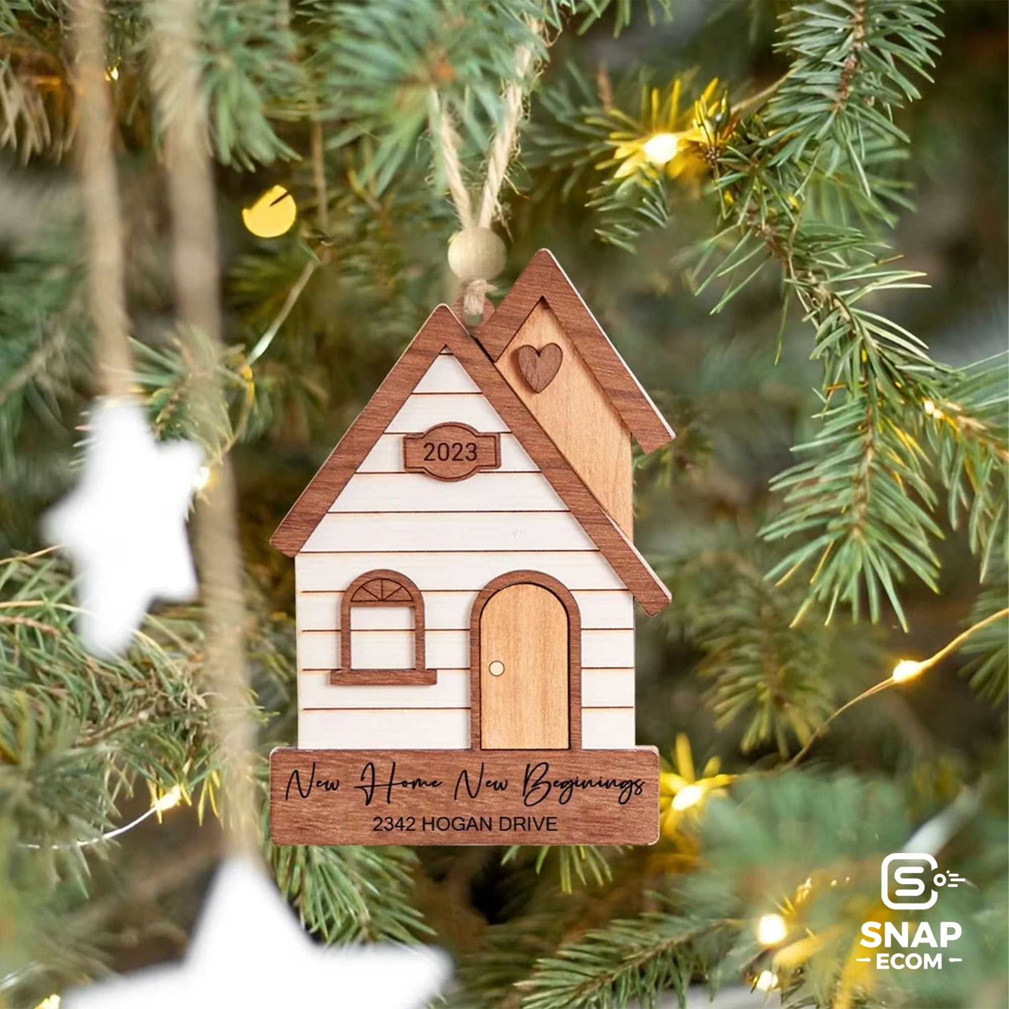 Personalized Wood Ornament 2 layers - 5