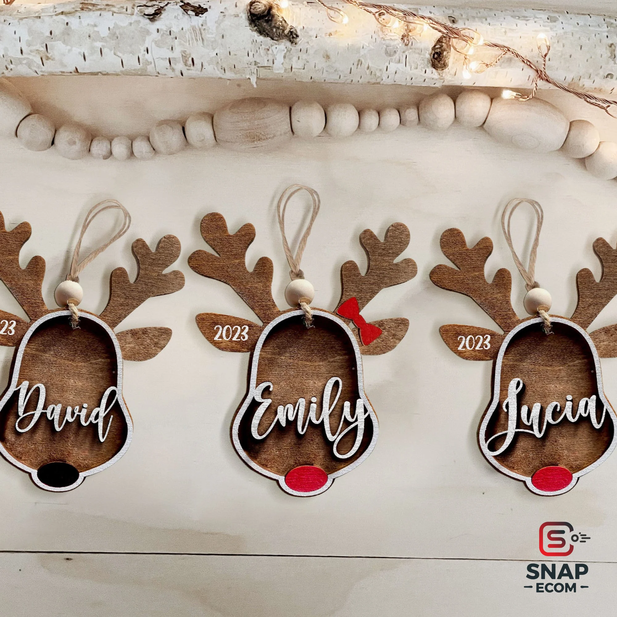 Personalized Wood Ornament 2 layers - 6