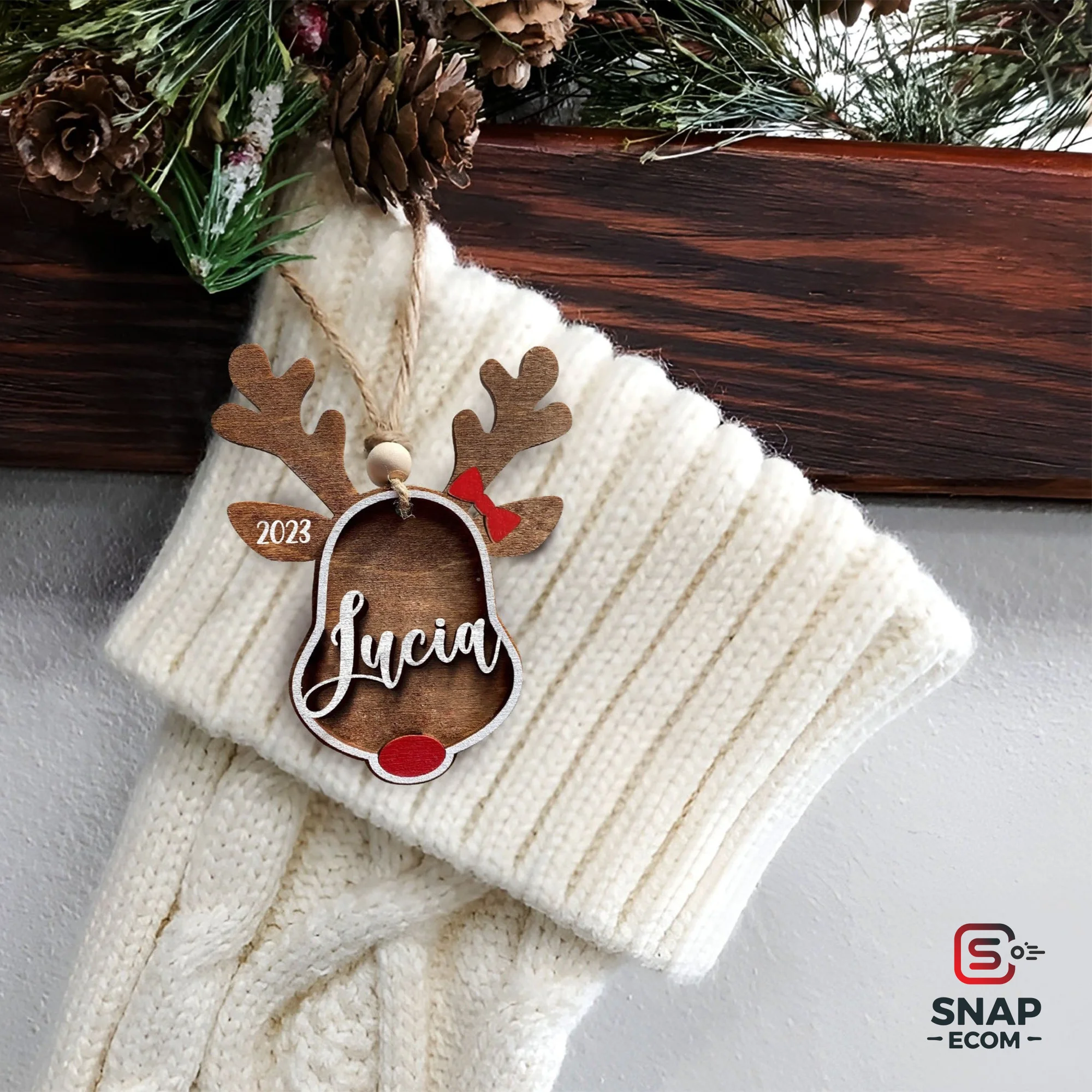 Personalized Wood Ornament 2 layers - 7