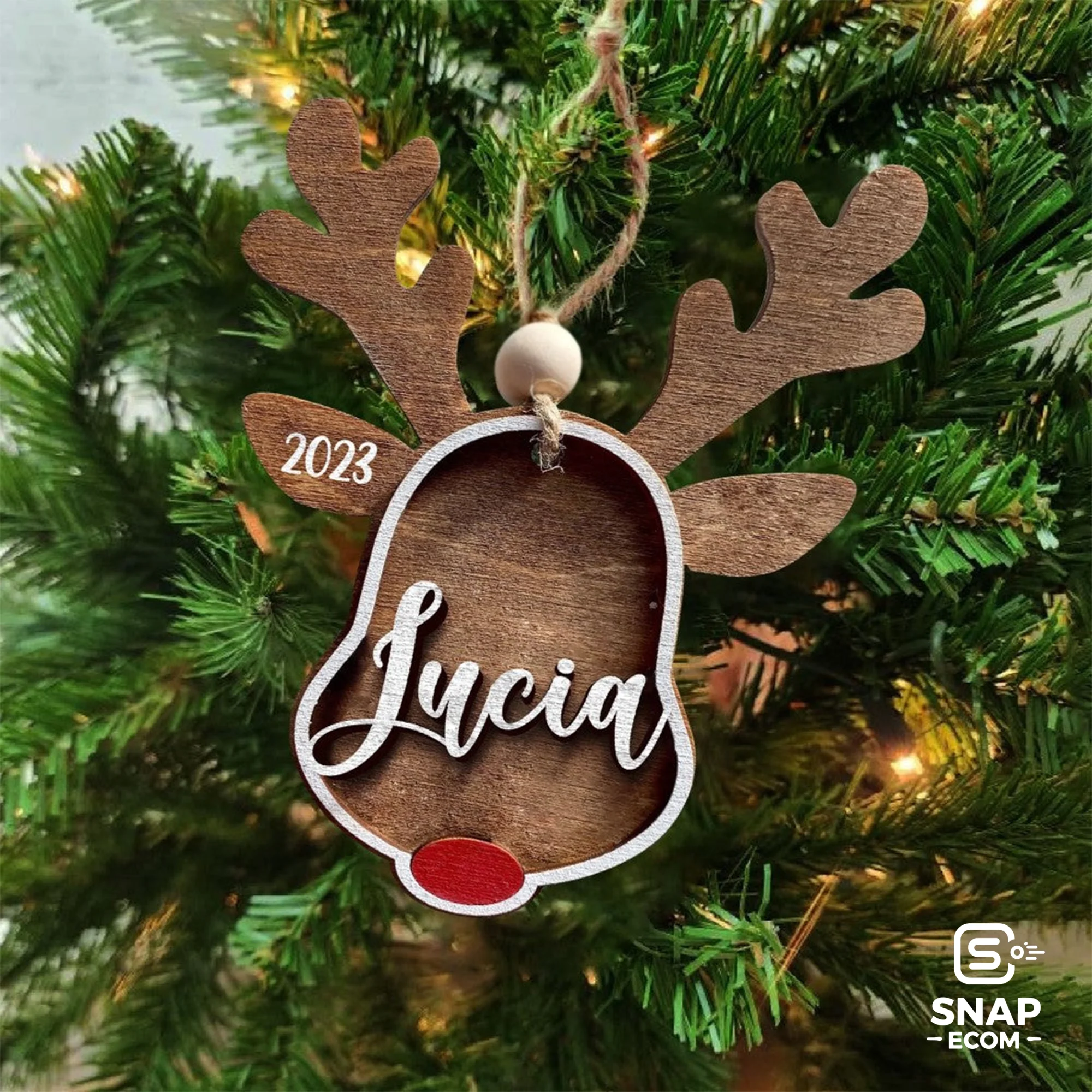 Personalized Wood Ornament 2 layers - 9