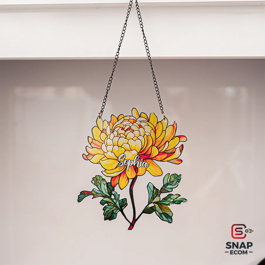 Personalized Flower Suncatcher Acrylic 1 layer - 5