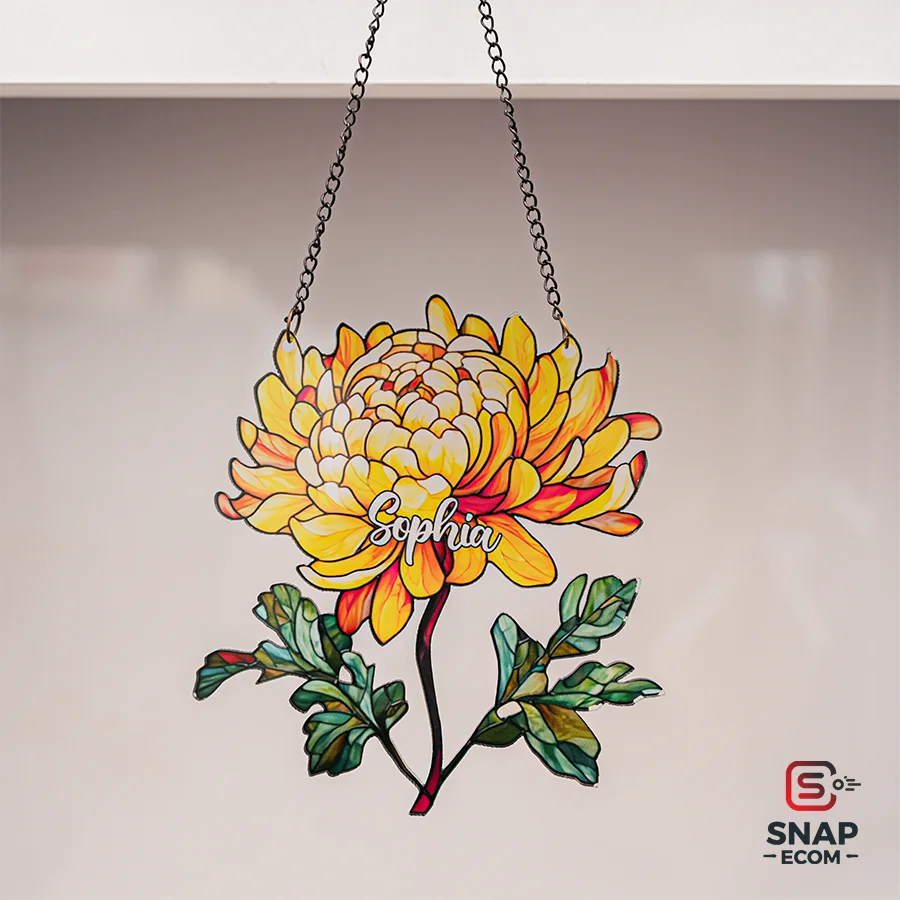 Personalized Flower Suncatcher Acrylic 1 layer - 6