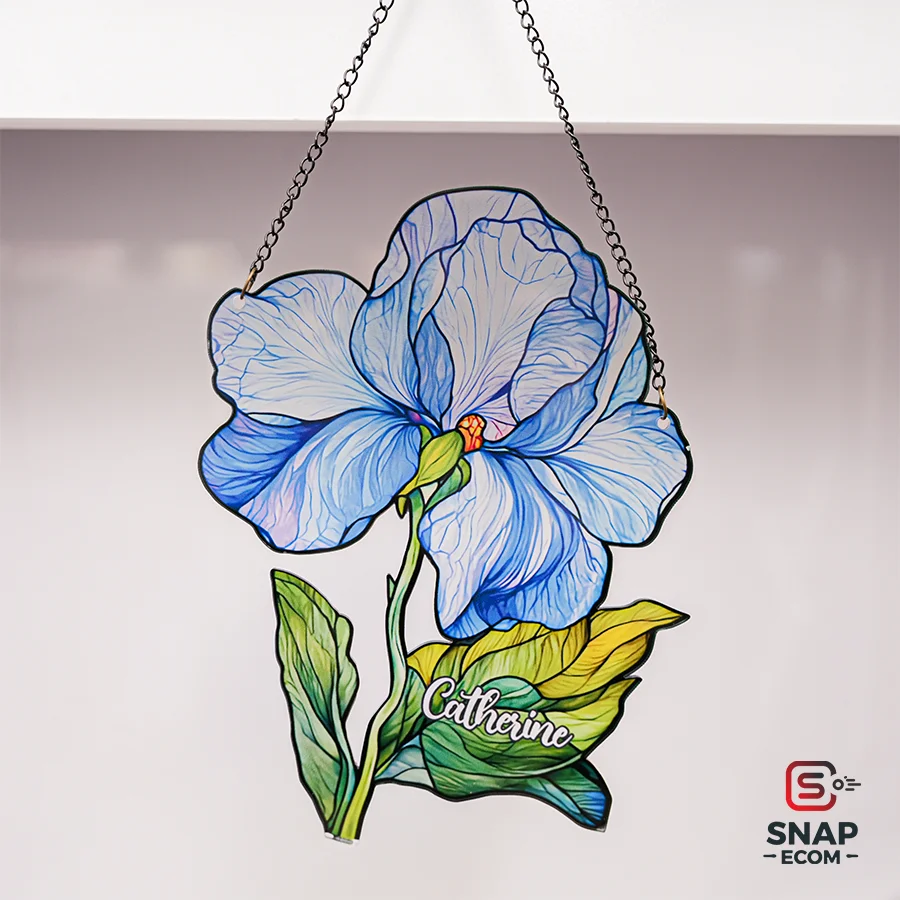 Personalized Flower Suncatcher Acrylic 1 layer - 7