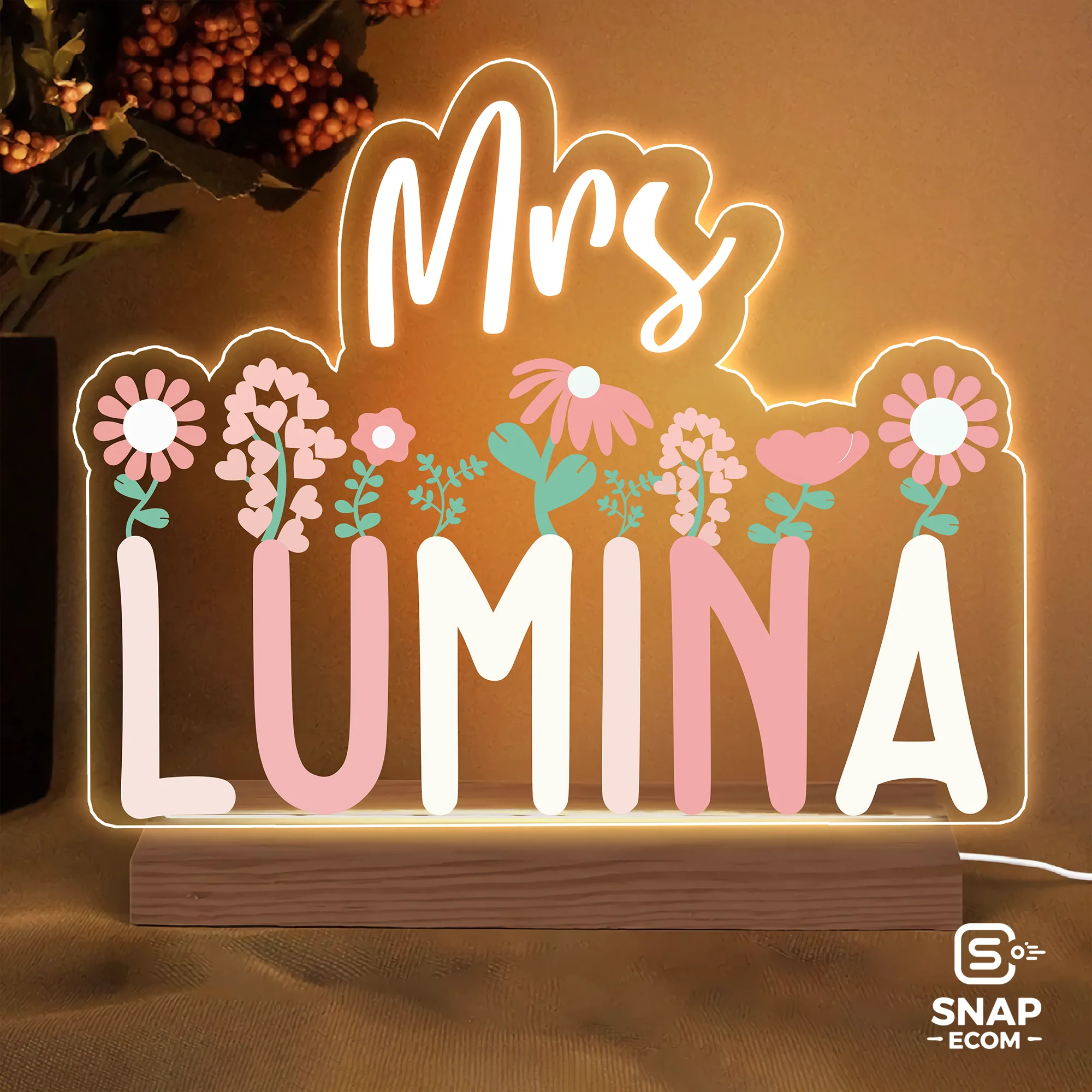 Custom Acrylic Night Light – Rectangle Base - 19